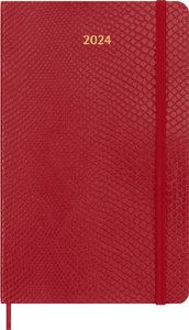 Moleskine 12 Monate Wochen Notizkalender 2024 - Precious & Ethical, Large/A5, Boa Rot