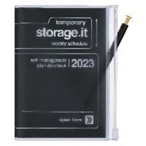 MARK\'S 2022/2023 Taschenkalender A6 vertikal, Storage it, Black