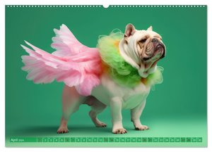 Hundemode vom Dogwalk (hochwertiger Premium Wandkalender 2024 DIN A2 quer), Kunstdruck in Hochglanz