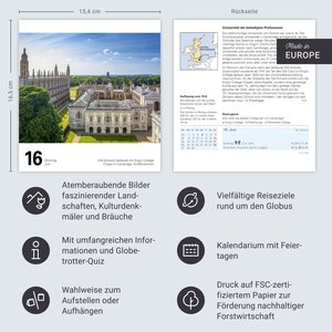 Reise Tagesabreißkalender 2026 - Kulturkalender - Städte, Menschen, Landschaften