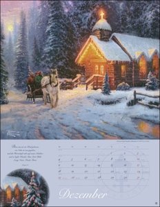 Thomas Kinkade: Land im Licht Kalender 2023. Kunstvoller Wandkalender mit idyllischen Gemälden und Bildzitaten. Einzigartiger Kunst-Kalender. 34x44 cm. Hochformat