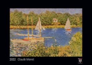 Claude Monet 2022 - Black Edition - Timokrates Kalender, Wandkalender, Bildkalender - DIN A4 (ca. 30 x 21 cm)