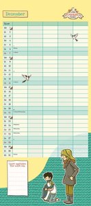 Schule der magischen Tiere Familienkalender 2025 - Wandkalender - Familienplaner mit 5 Spalten - Format 22 x 49,5 cm