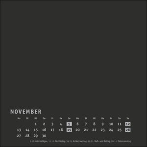 Premium-Bastelkalender schwarz klein 2023