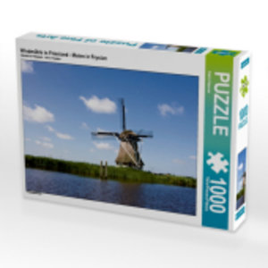 CALVENDO Puzzle Windmühle in Friesland - Molen in Fryslan 1000 Teile Puzzle quer