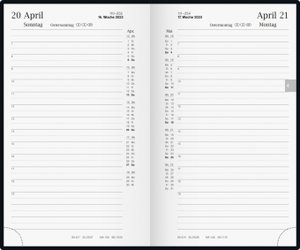 Tageskalender Modell reise-merker, 2023, Balacron-Einband schwarz