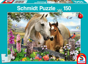 Schmidt 56421 - Stute und Fohlen, Kinder-Puzzle, 150 Teile