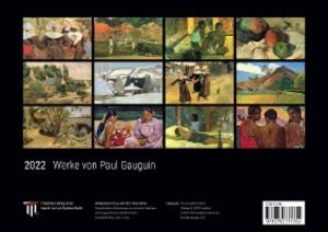 Werke von Paul Gauguin 2022 - Black Edition - Timokrates Kalender, Wandkalender, Bildkalender - DIN A4 (ca. 30 x 21 cm)