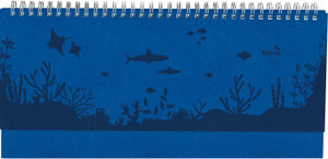 Tisch-Querkalender Nature Line Ocean 2023 - Tisch-Kalender - Büro-Kalender quer 29,7x13,5 cm - 1 Woche 2 Seiten - Umwelt-Kalender - mit Hardcover