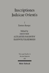 Inscriptiones Judaicae Orientis. Vol.1