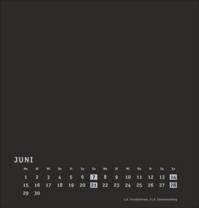 Premium-Bastelkalender schwarz mittel 2026
