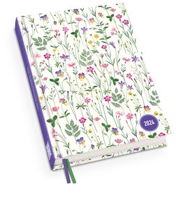 Lovely Flowers Taschenkalender 2024 - Blumen-Design - Terminplaner mit Wochenkalendarium - Format 11,3 x 16,3 cm