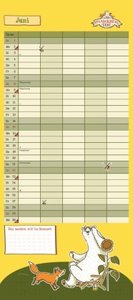 Schule der magischen Tiere Familienkalender 2025 - Wandkalender - Familienplaner mit 5 Spalten - Format 22 x 49,5 cm