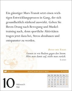 Skorpion Sternzeichenkalender 2023: Tagesabreißkalender. Mini-Tischkalender 2023 mit täglichem Horoskop. Kleiner Kalender mit täglichem Blick in die Sterne.