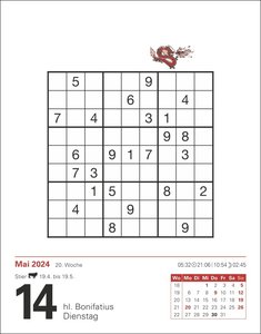 Sudoku Tagesabreißkalender mit täglichen Rätseln. Tageskalender zum Abreißen für Rätselfreunde. Aufstellkalender 2024: Rätselspaß mit dem Abreißkalender für jeden Tag