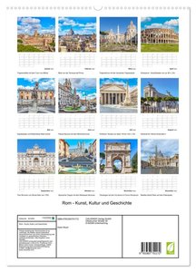 Rom - Kunst, Kultur und Geschichte (hochwertiger Premium Wandkalender 2024 DIN A2 hoch), Kunstdruck in Hochglanz