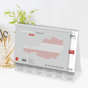 Schreibtischkalender Österreich klein 2026
