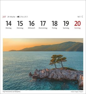 Griechische Inseln Sehnsuchtskalender 2025 - Wochenkalender mit 53 Postkarten
