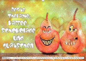 Spruchkalender - frech und bunt (Wandkalender 2021 DIN A2 quer)
