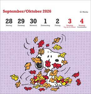 Peanuts Premium-Postkartenkalender 2026