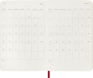 Moleskine 12 Monate Wochen Notizkalender 2024, Pocket/A6, Scharlachrot