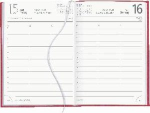 Buchkalender rot 2023 - Bürokalender 14,5x21 cm - 1 Tag auf 1 Seite - Kartoneinband, Recyclingpapier - Stundeneinteilung 7 - 19 Uhr - 876-0711