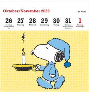 Peanuts Premium-Postkartenkalender 2026