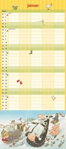Die Kuh Lieselotte Familienkalender 2025 – Von Alexander Steffenmeier – Familienplaner mit 5 Spalten – Format 22 x 49,5 cm