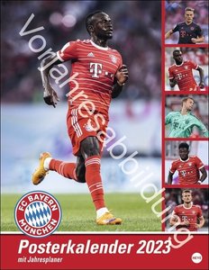 FC Bayern München Posterkalender. Wandkalender 2024 mit den besten Spielerfotos des FC Bayern. Toller Kalender für Fußballfans. 34 x 44 cm.
