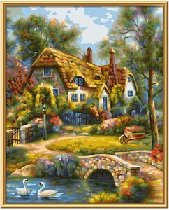 Schipper 609240831 - Malen nach Zahlen, Old English Cottage, 24 x 30 cm