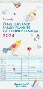 GreenLine Turnowsky 2024 Familienplaner -Wandkalender - Familien-Kalender - 22x45