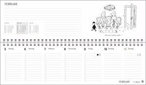 Loriot Büroplaner 2024. Humorvoller Tischkalender für mehr Organisation am Arbeitsplatz. Tischquerkalender mit Spiralbindung. Witziger Kalender für den Schreibtisch. 32 x 9 cm.