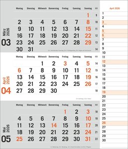 times&more 3-Monatsplaner, orange 2026