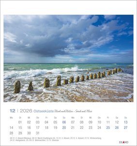 Ostseeküste Postkartenkalender 2026