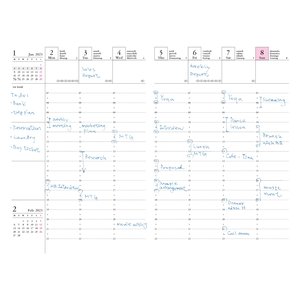 MARK'S 2022/2023 Taschenkalender A6 vertikal, Flower Pattern, Gray