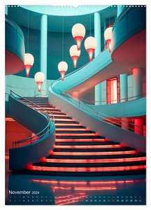 Treppen Architektur (Wandkalender 2024 DIN A2 hoch), CALVENDO Monatskalender