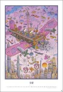 Mordillo Edition Posterkalender 2024. Liebevoll illustrierter Wandkalender mit 12 Motiven der charmanten Knollennasenmännchen. Kalender 2024.