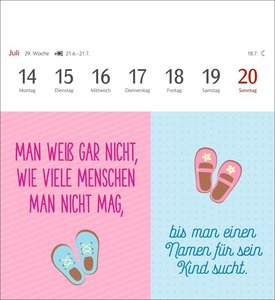 Der fette Vogel bricht den Ast Postkartenkalender 2025 - Wochenkalender - 53 Karten mit frechen Sprüchen