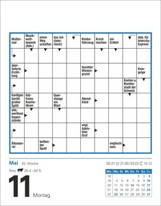Kreuzworträtsel Tagesabreißkalender 2026