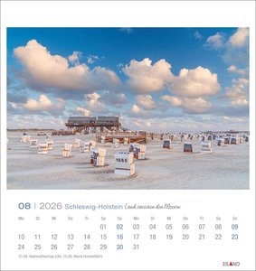 Schleswig-Holstein Postkartenkalender 2026