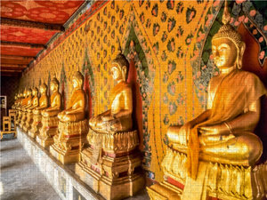 CALVENDO Puzzle Goldene Buddha-Statuen im Grand Palace in Bangkok 2000 Teile Puzzle quer