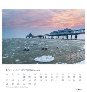 Usedom Postkartenkalender 2026