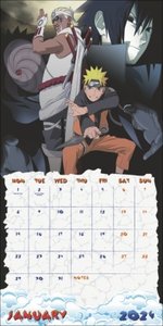 Naruto Broschurkalender 2024. Terminkalender mit Platz für Notizen und tollen Bildern aus der beliebten Anime-Serie. Fabelhafte Geschenkidee für alle Manga-Fans. 30,5 x 30,5 cm