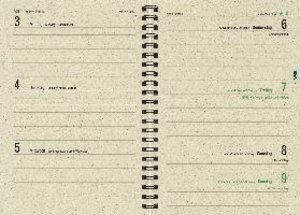 Wochenbuch Graspapier 2023 - 13,7x19,6 cm - 1 Woche auf 2 Seiten - robuster Kartoneinband - Wochenkalender - Noitzheft - 759-0640
