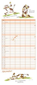 Yoga für Kühe Familienplaner 2025 – Wandkalender – Familien-Kalender mit 6 Spalten – Format 22 x 49,5 cm