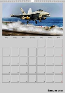 Militär. U.S. Kampfflugzeuge (Wandkalender 2021 DIN A3 hoch)