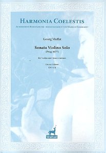 Sonata violino solo für Violine und Bc Partitur und Stimmen (Bc ausgesetzt)