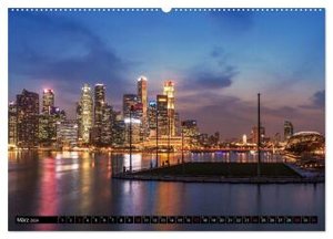 Städte Südostasiens - Singapur & Kuala Lumpur (Wandkalender 2024 DIN A2 quer), CALVENDO Monatskalender