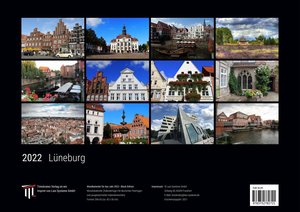 Lüneburg 2022 - Black Edition - Timokrates Kalender, Wandkalender, Bildkalender - DIN A3 (42 x 30 cm)