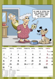 Der Rentner-Kalender 2022 - Bild-Kalender 24x34 cm - mit lustigen Cartoons - Humor-Kalender - Comic - Wandkalender - mit Platz für Notizen - Alpha Edition